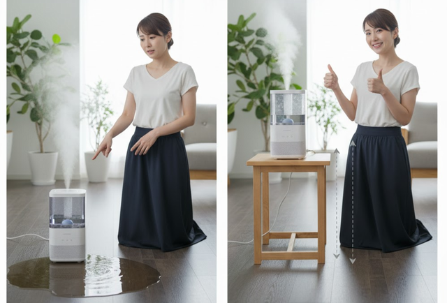 加湿器の床置き